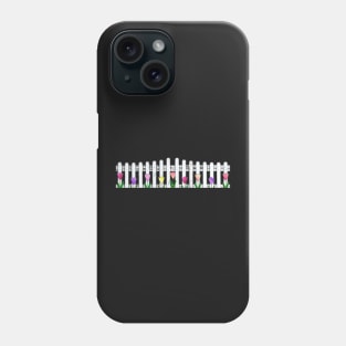 Cartoon Tulips Against Fence Phone Case