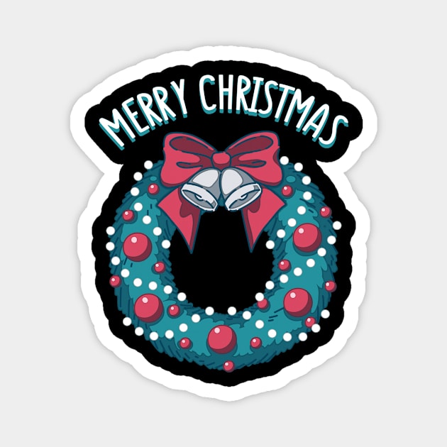 Merry Christmas (on black background) Magnet by AnGo