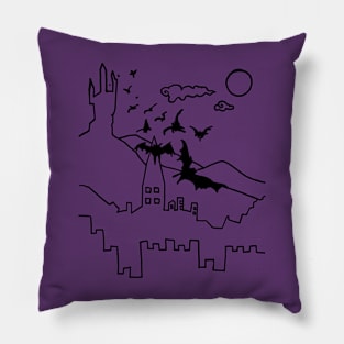 Dracula castle Pillow