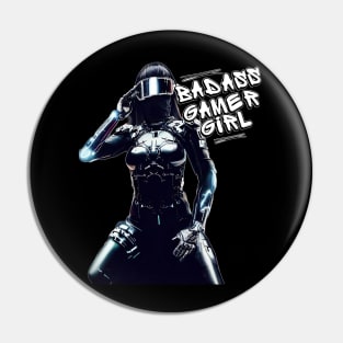 Badass Gamer Girl Assassin Pin