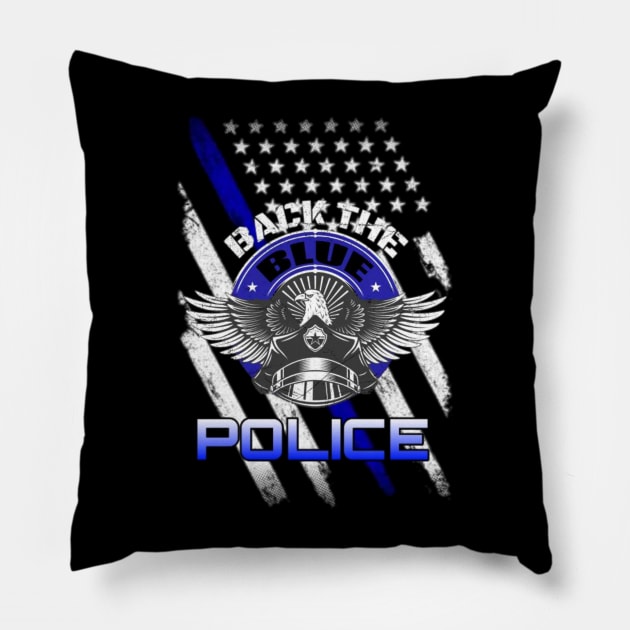 Back The Blue Eagle Pillow by American Phoenix 