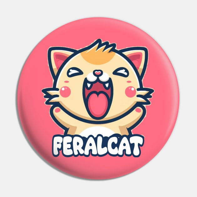 feral cat Pin by AOAOCreation