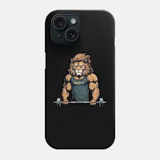 lion at gym Phone Case