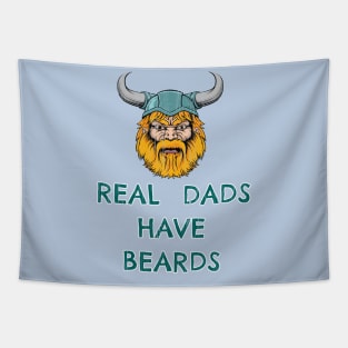 Mens Real Dads Have Beards Viking Lovers T -Shirt For Dad Tapestry