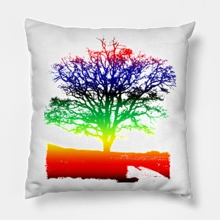 tree colorful Pillow