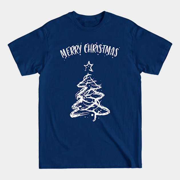 Disover Merry Christmas Tree Sketch - Christmas Trees - T-Shirt