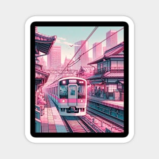 Japanese Station - Anime art Magnet