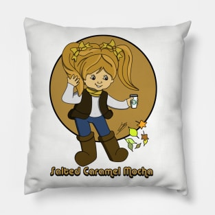 Cartoon Baristas - Salted Caramel Mocha Pillow