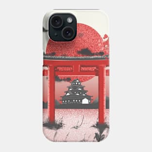 Japanese sunset in pacific ocean Phone Case