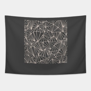 Abstract Fan Grey Cream Tapestry