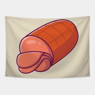 Beef Meat Slice Cartoon Tapestry