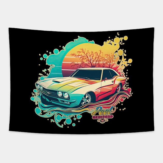 Peel Trident Very Little Muscle Car Tapestry by DanielLiamGill