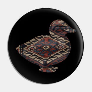 Duck with pattern.  Red and Black Pin