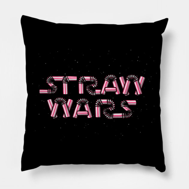 Straw Wars Pillow by rodrigobhz