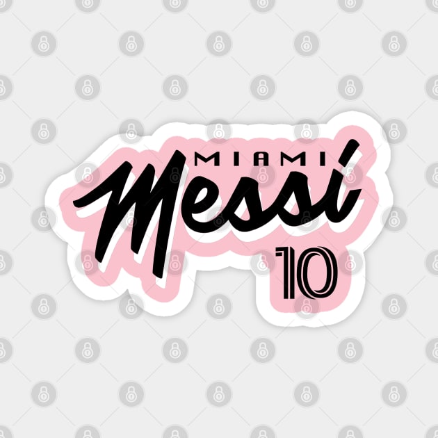 Inter Miami Messi Football Design Magnet by FanSwagUnltd