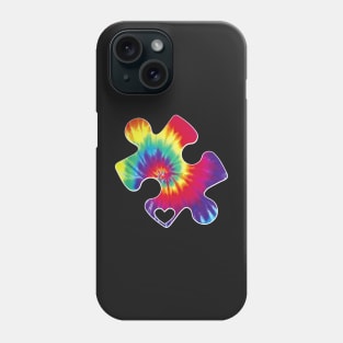 Cool Autism Awareness Autism Mom Dad Tie Dye Puzzle Art Phone Case