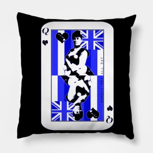 Queen of Hawai'i Liliuokalani (blue) by Hawaii Nei All Day Pillow