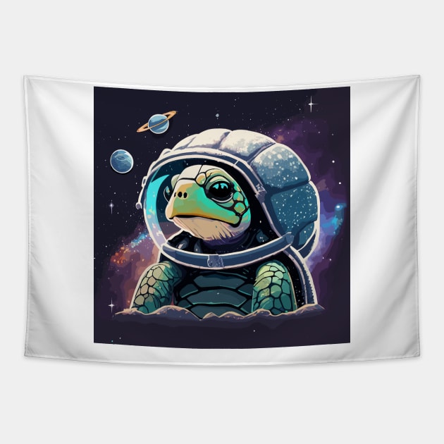 Turtle in space Tapestry by designfurry 