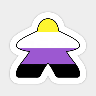 Nonbinary Meeple Magnet