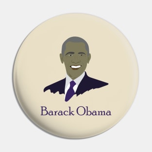 Barack Obama illustration Pin