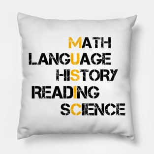 Music - math language history reading science Pillow