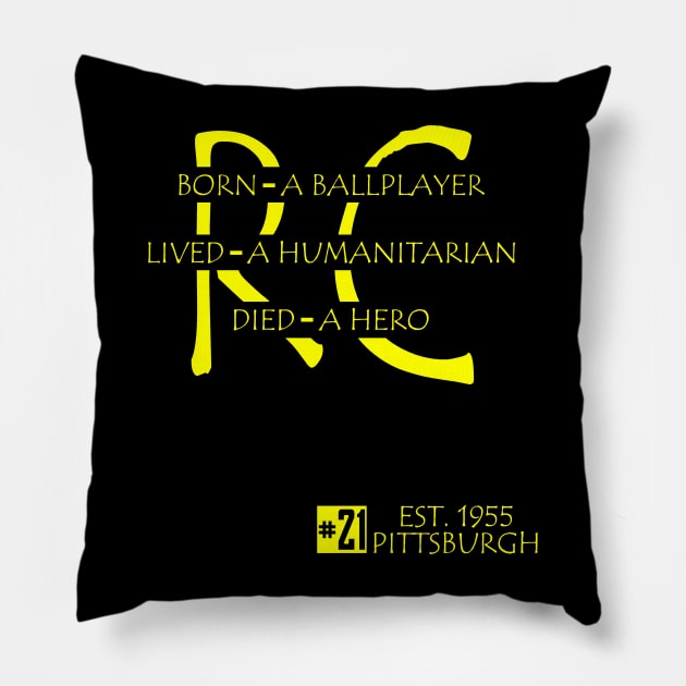 Roberto Clemente Pillow by Pastime Pros