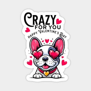 French Bulldog in Love Print art illustration Puppy Valentines gifts Magnet