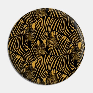 Black and Gold Zebra Pin