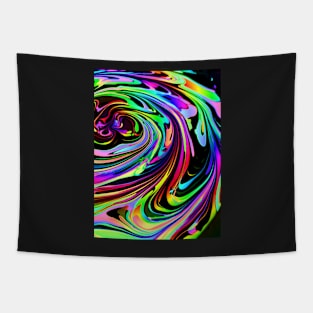 Cosmic Swirl (Glitch Fluid Art) Tapestry