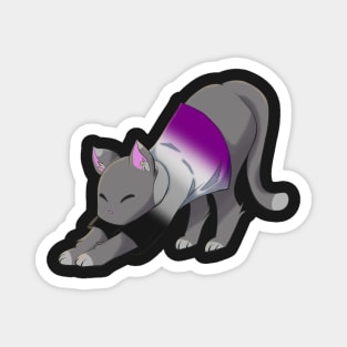 Asexual cat stretching Magnet