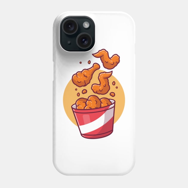 Flying Fried Chicken With Bucket Phone Case by Catalyst Labs