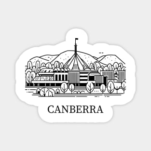 canberra line art illustration Magnet