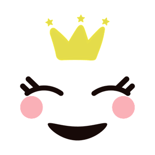 Kawaii face with crown T-Shirt