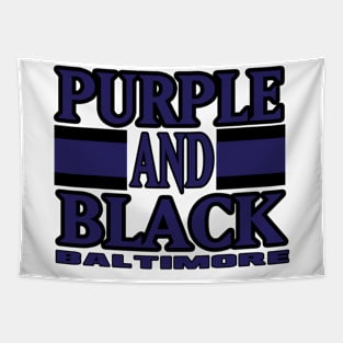 Baltimore LYFE Purple and Black Football Colors! Tapestry