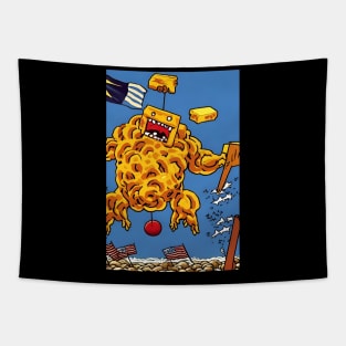 American Cheesy Meatball Monster Storms the Beach! Tapestry