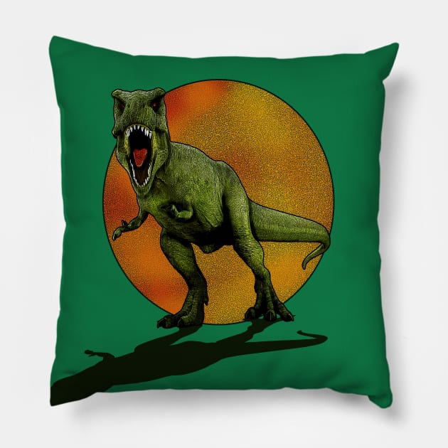 Dinosaurus T-Rex Pillow by valentinahramov