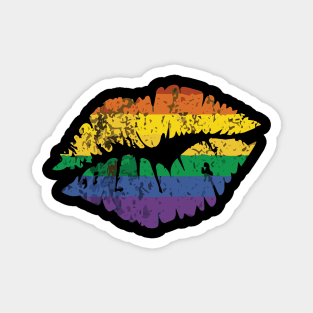 Pride flag lips Magnet