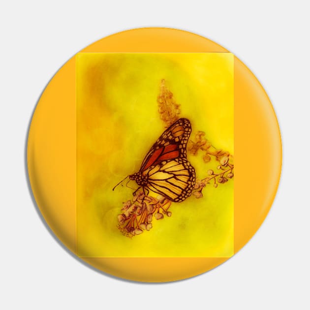 Butterfly Orange Pin by teenamarie23art