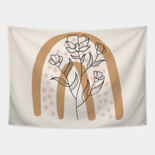 Boho flower rainbow Tapestry