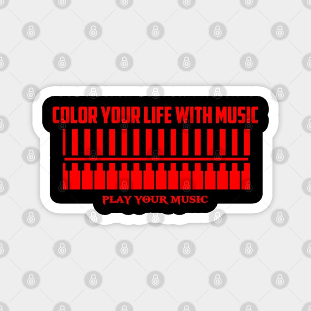 Color your life with music Magnet by Halloween_House