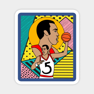 Retro Basketball Player Hobby Magnet