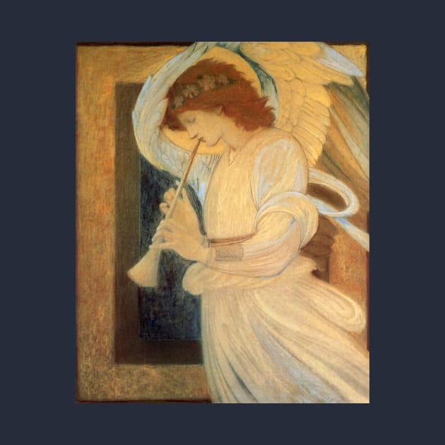 An Angel Playing a Flageolet by Sir Edward Coley Burne Jones by MasterpieceCafe