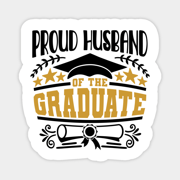 Proud Husband Of The Graduate Graduation Gift Magnet by PurefireDesigns