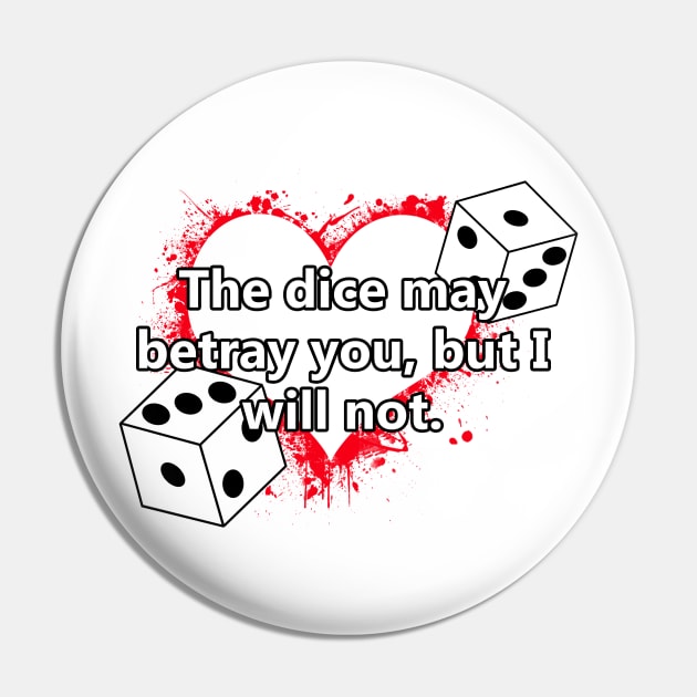 Dice Betrayal Pin by Thornvale Store