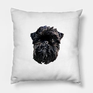 Griffon Bruxellois Cute Puppy Dog Art Pillow