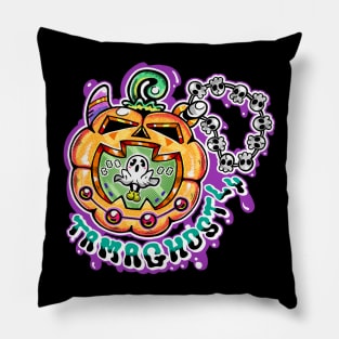 Halloween - Spooky pet - tamaghostly Pillow