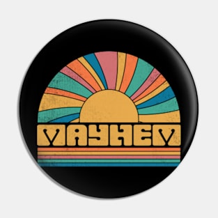 Graphic Mayhem Proud Name Distressed Birthday Vintage Style Pin
