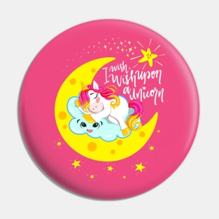 Unicorn Sleeping on the Moon Pin