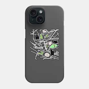 Map of Rome with Cats Phone Case