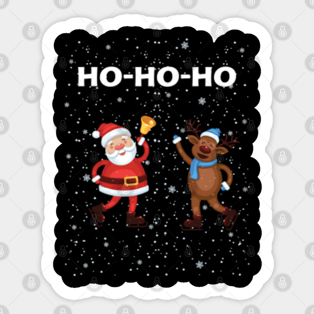 Funny Santa Christmas Ornament Xmas Holiday Gift - Funny Santa Christmas Gift - Sticker